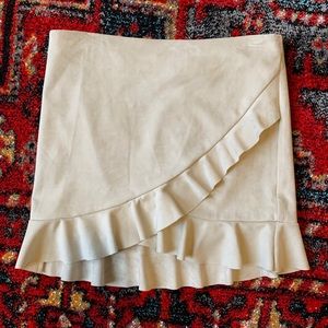 JORDAN RUFFLE SUEDE SKIRT